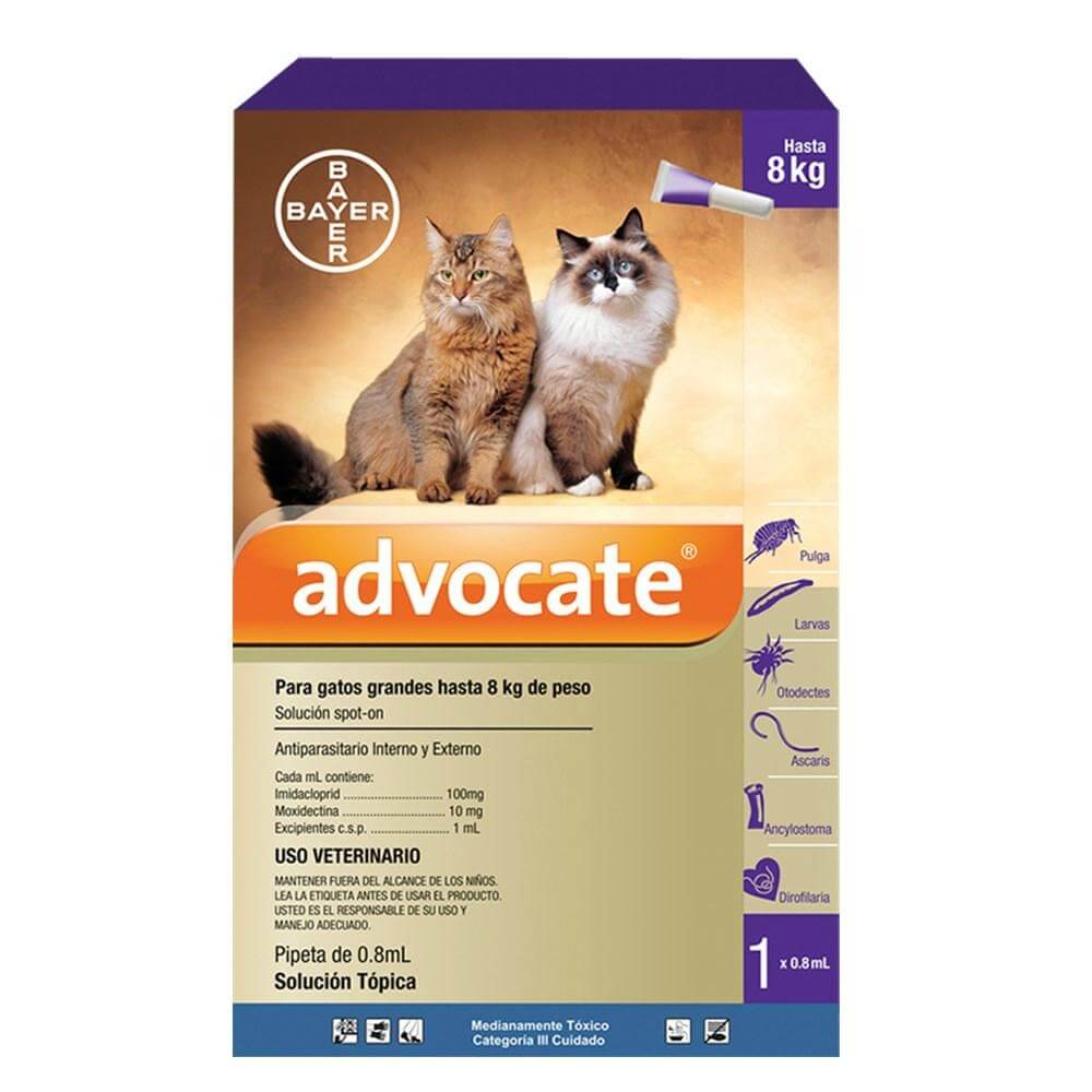 ADVOCATE GATOS 4 A 8 KG 1 PIPETA X 0,8 ML