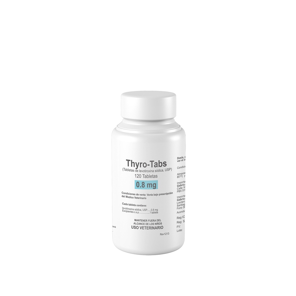 THYRO-TABS 0,8 MG FRASCO X 120 TABLETAS