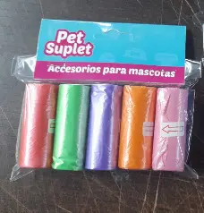 BOLSAS ECOLOGICAS PET SUPLET X 5 ROLLOS