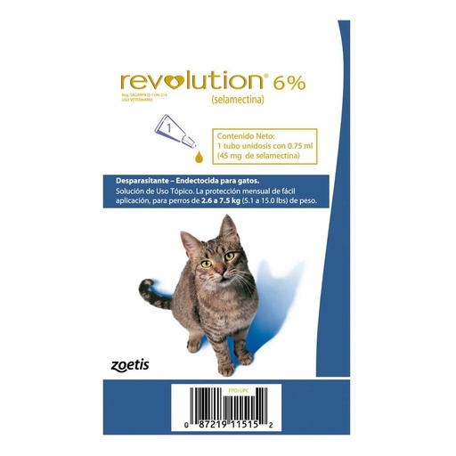 [1FA-0143] REVOLUTION 6 % X 0,75 ML (AZUL)