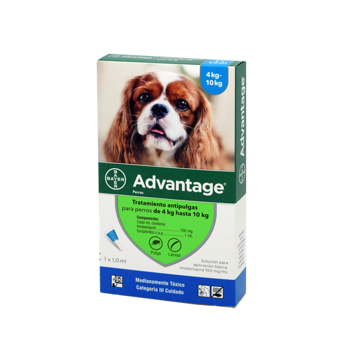 [1FA-0233] ADVANTAGE PERROS 4 A 10 KG PIPETA X 0.4 ML