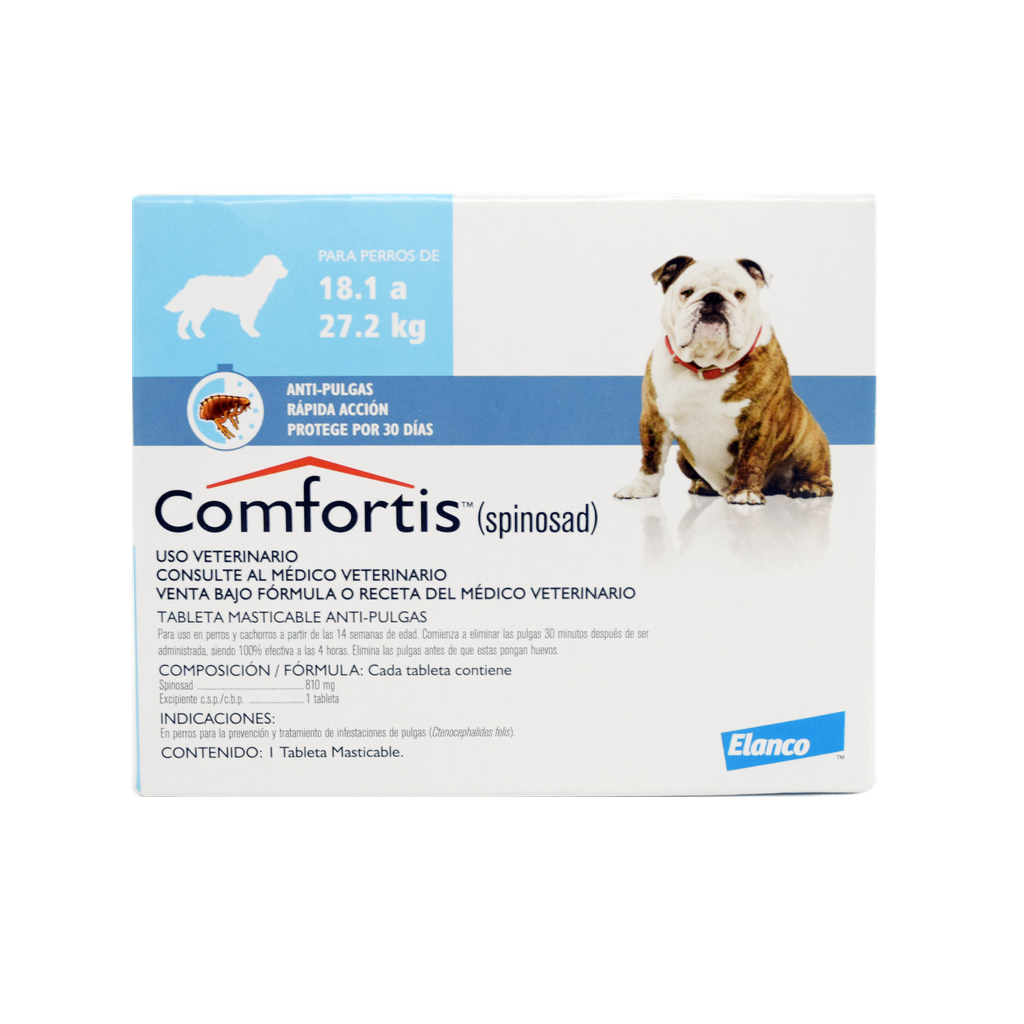 COMFORTIS 810 MG 18,1 - 27,2 KG / AZUL - PERROS