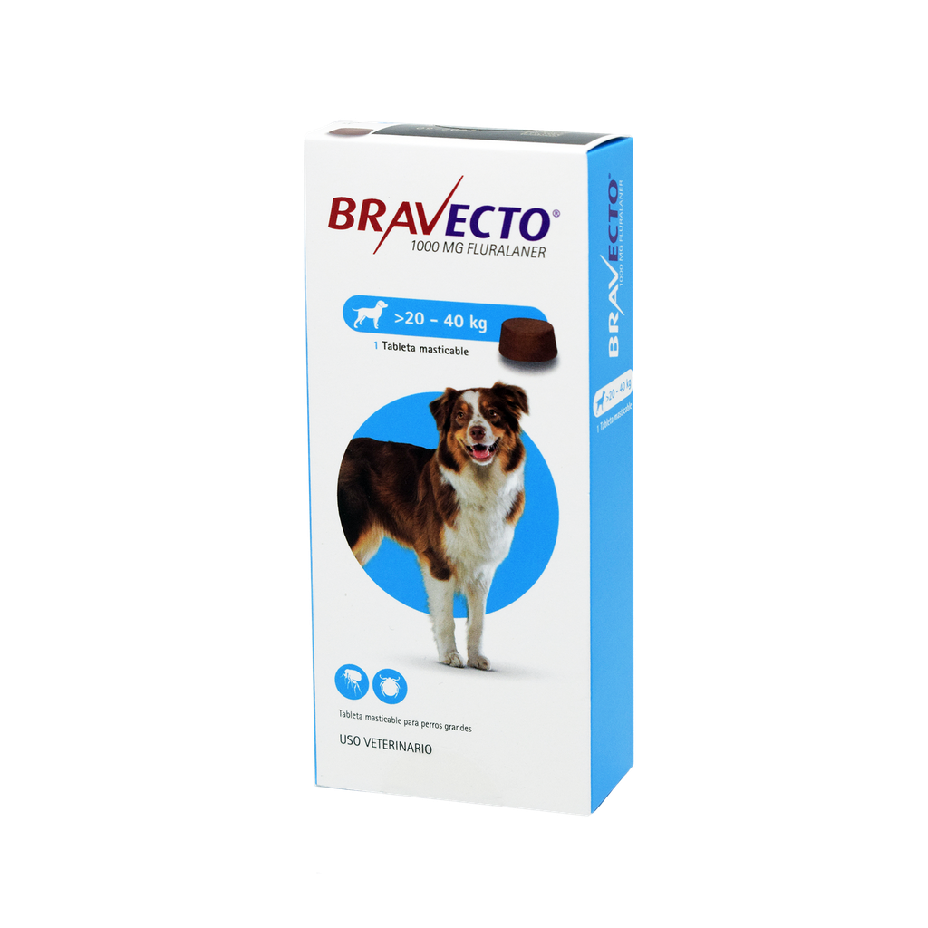BRAVECTO 20 A 40 KG CAJA X 1 TABLETA