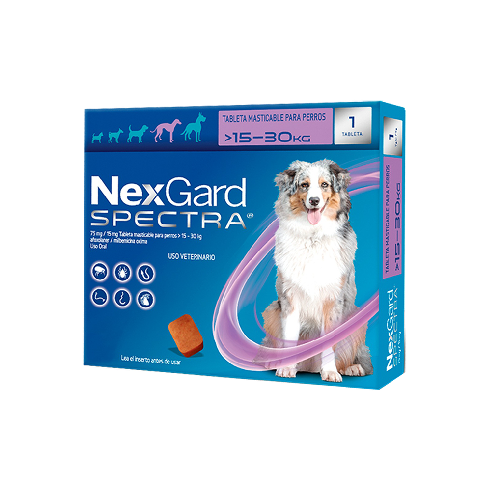 NEXGARD SPECTRA 15 A 30 KG CAJA X 1 TABLETA