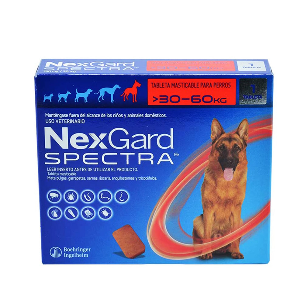 NEXGARD SPECTRA 30 A 60 KG CAJA X 1 TABLETA