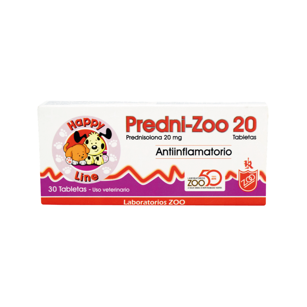 PREDNI ZOO 20 MG BLISTER X 10 TABLETAS