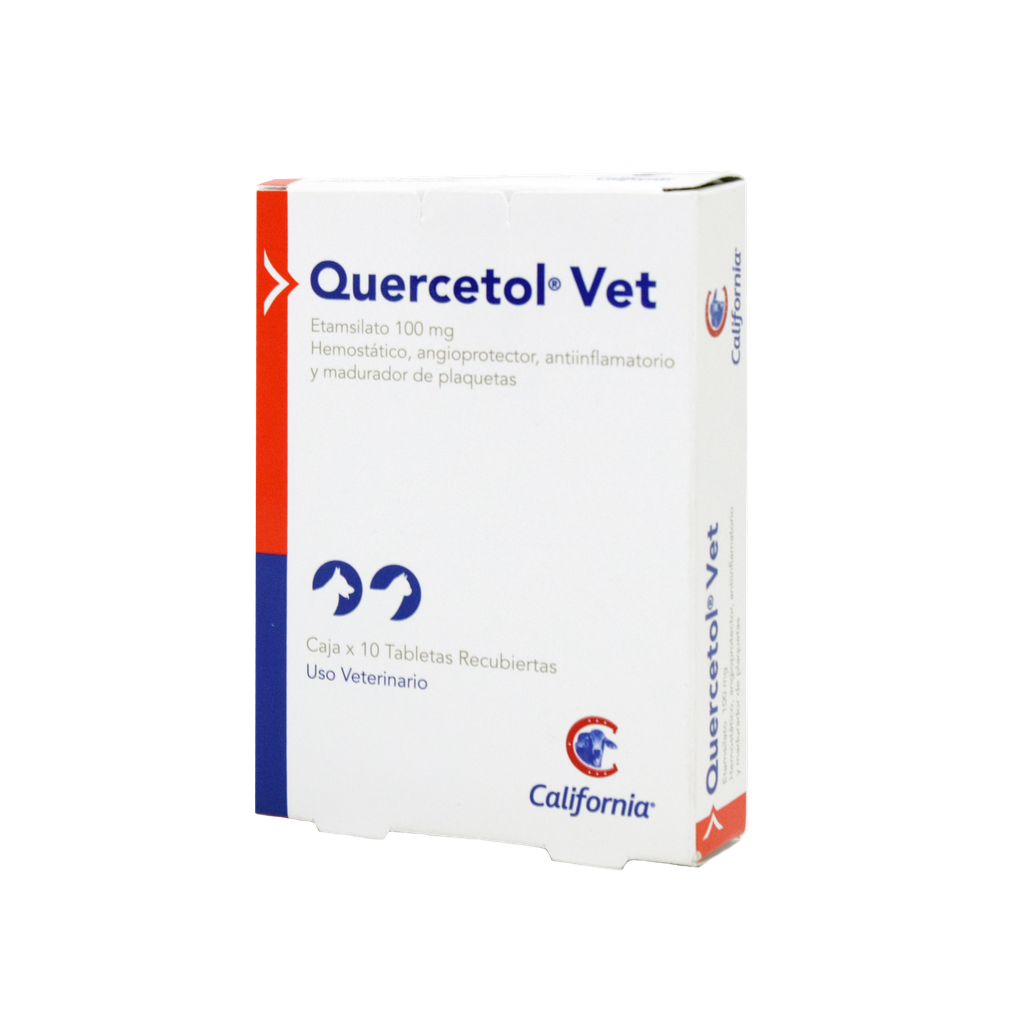 QUERCETOL VET 100 MG CAJA X 10 TABLETAS