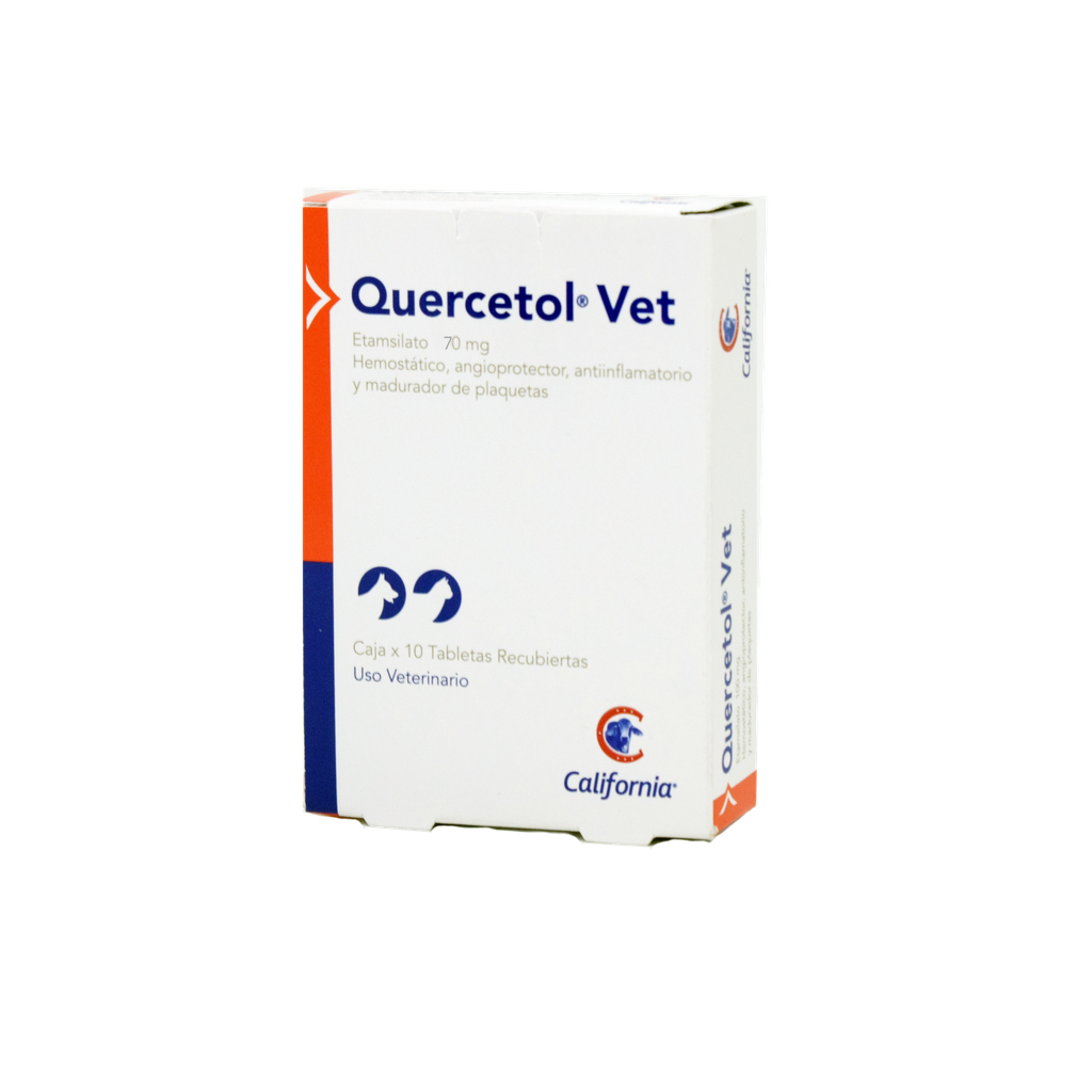 QUERCETOL VET 70 MG X 10 TABLETAS