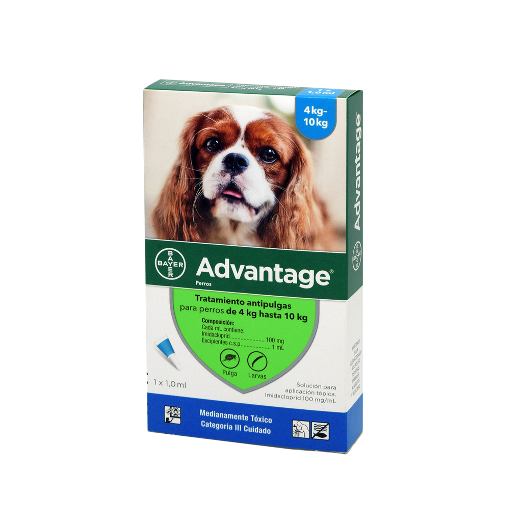 ADVANTAGE PARA PERROS X 1 ML 4 A 10 KG