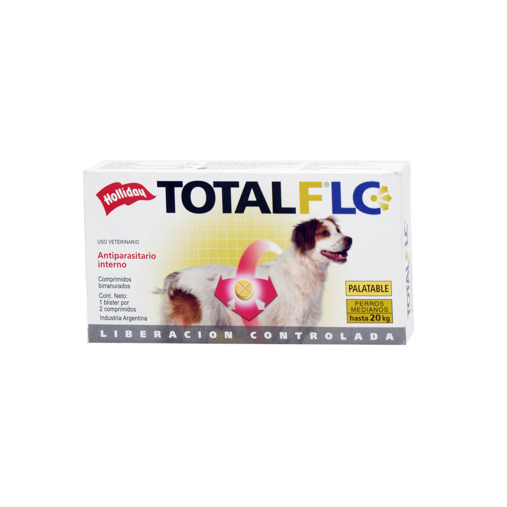 TOTAL FLC PERROS 10 A 20 KG X 2 TABLETAS