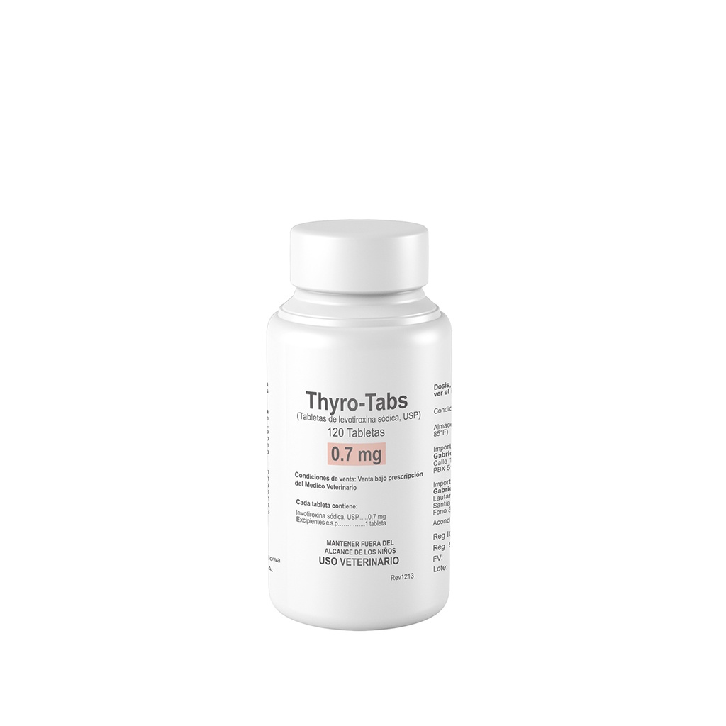 THYRO-TABS 0,7 MG FRASCO X 120 TABLETAS