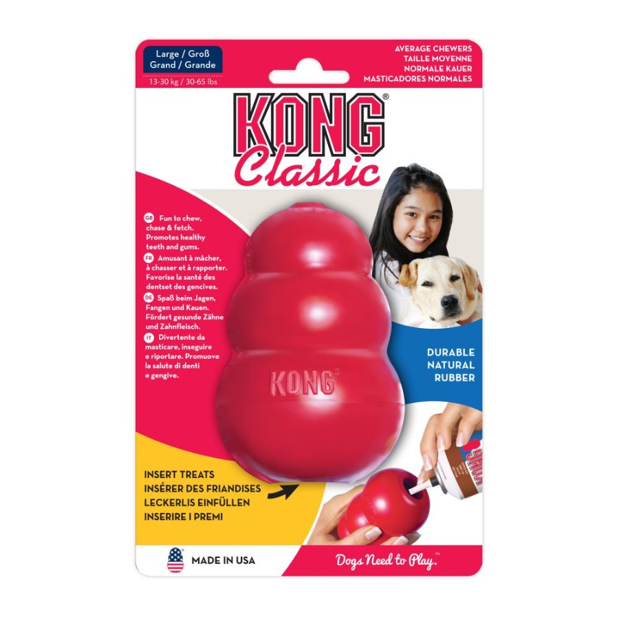 KONG PERRO CAUCHO CLASSIC PELOTA MEDIUM-LARGE