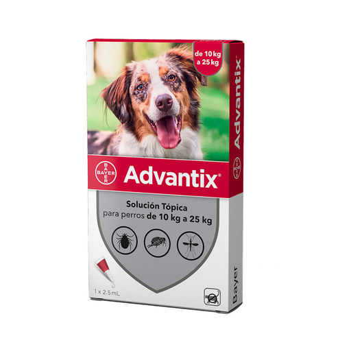 [1FA-0174] ADVANTIX PERROS 10 A 25 KG PIPETA X 2,5 ML