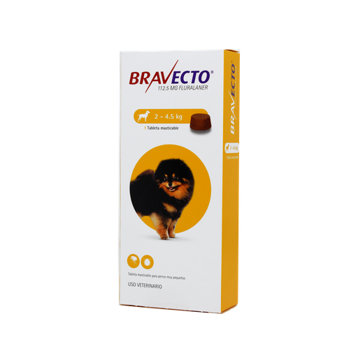 [1DE-0056] BRAVECTO 2 A 4,5 KG CAJA X 1 TABLETA