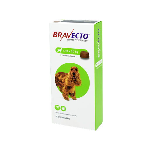 [1DE-0058] BRAVECTO 10 A 20 KG CAJA X 1 TABLETA