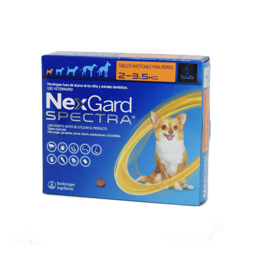 [1DE-0063] NEXGARD SPECTRA 2 A 3,5 KG CAJA X 1 TABLETA