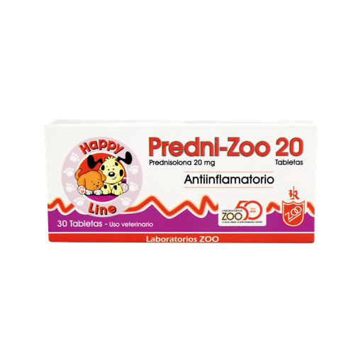 [1FA-0064] PREDNI ZOO 20 MG BLISTER X 10 TABLETAS