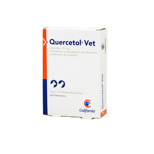 [1FA-0157] QUERCETOL VET 70 MG X 10 TABLETAS