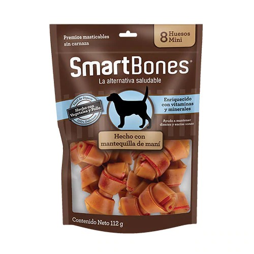 [1FA-0267] SMARTBONES PEANUT BUTTER MINI X 8 UND